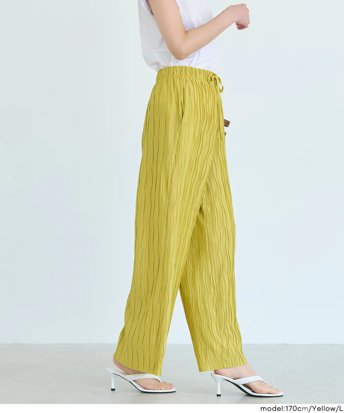 ウェーブプリーツパンツ レディース メール便可 - Image 10