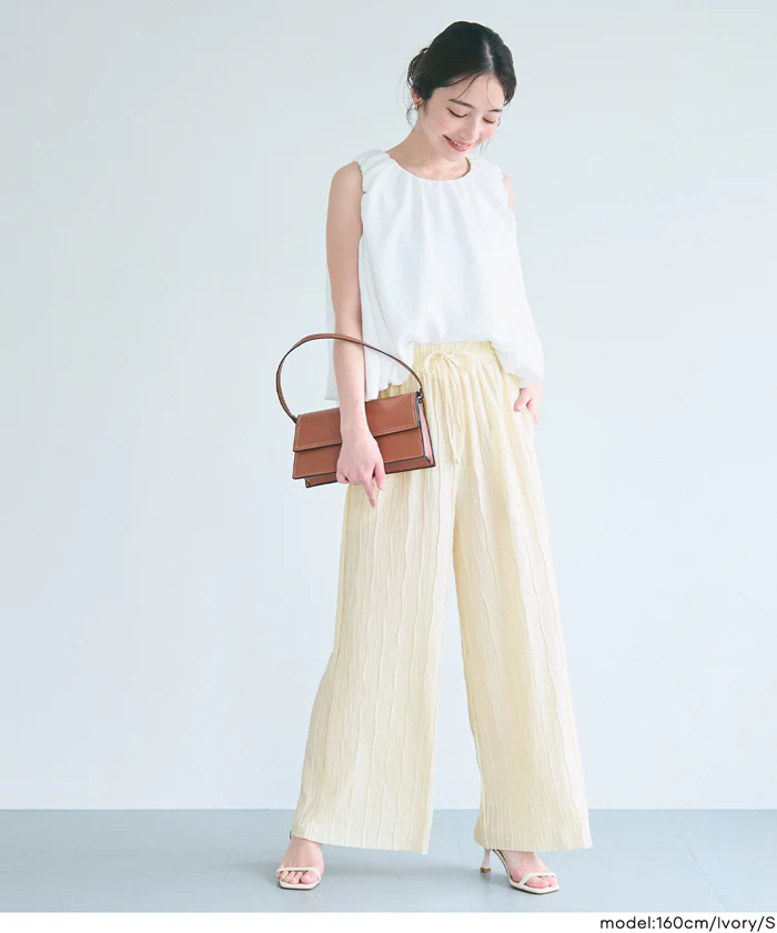 ウェーブプリーツパンツ レディース メール便可 - Image 14
