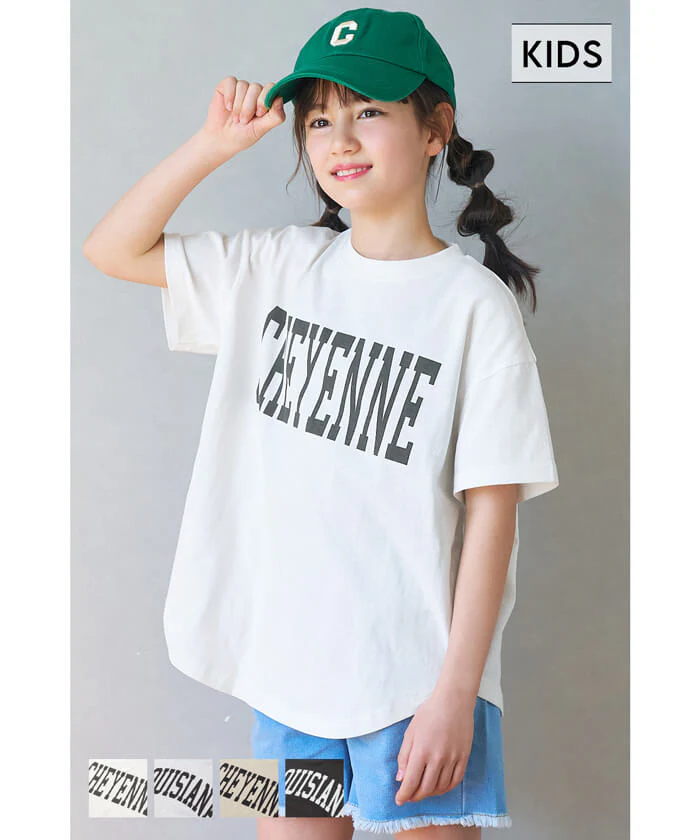 WEB限定セール ★990円→110円親子お揃いテールカットカレッジビッグTシャツ キッズ メール便可