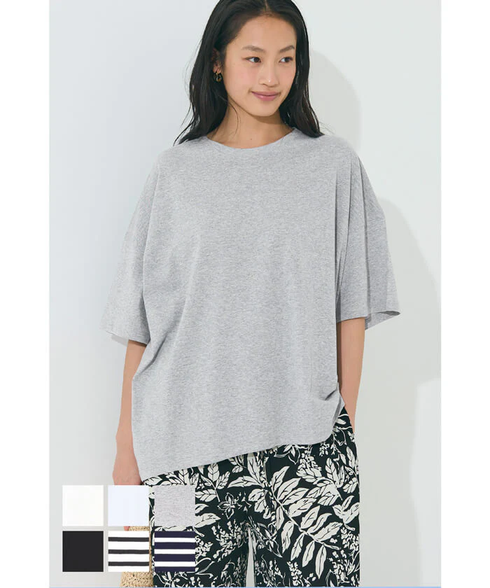 ラウンドヘムTシャツ レディース メール便不可