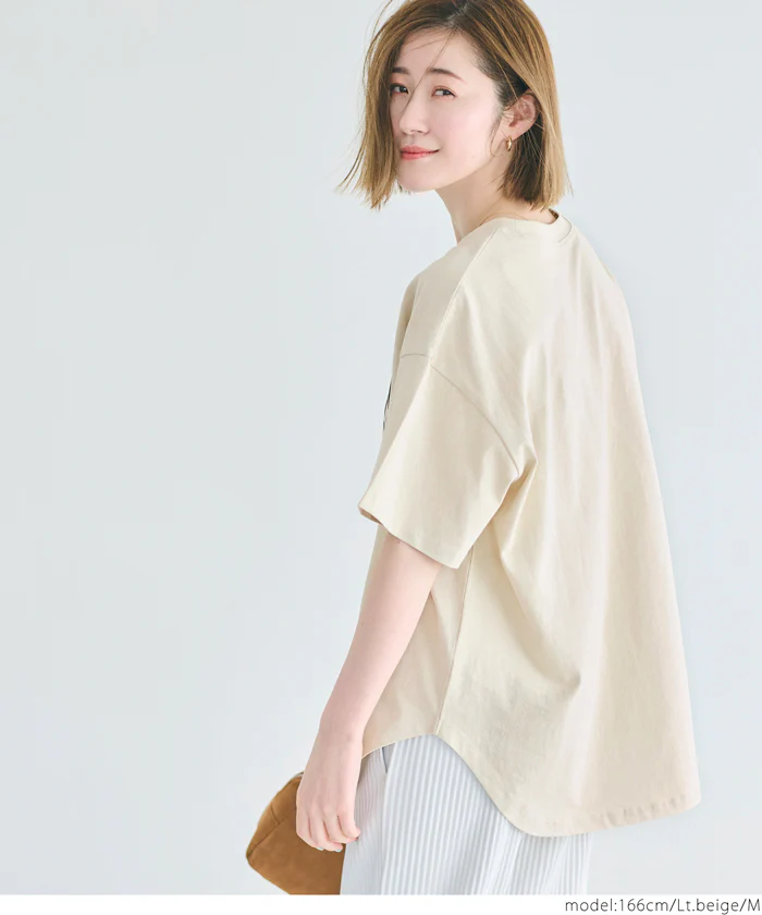 テールカットカレッジビッグTシャツ レディース メール便不可 - Image 12