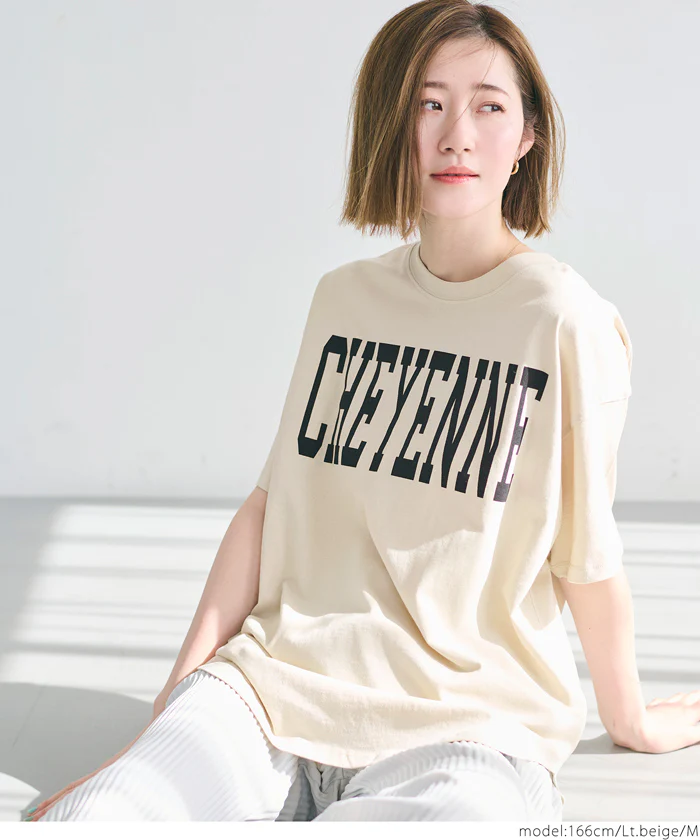 テールカットカレッジビッグTシャツ レディース メール便不可 - Image 14