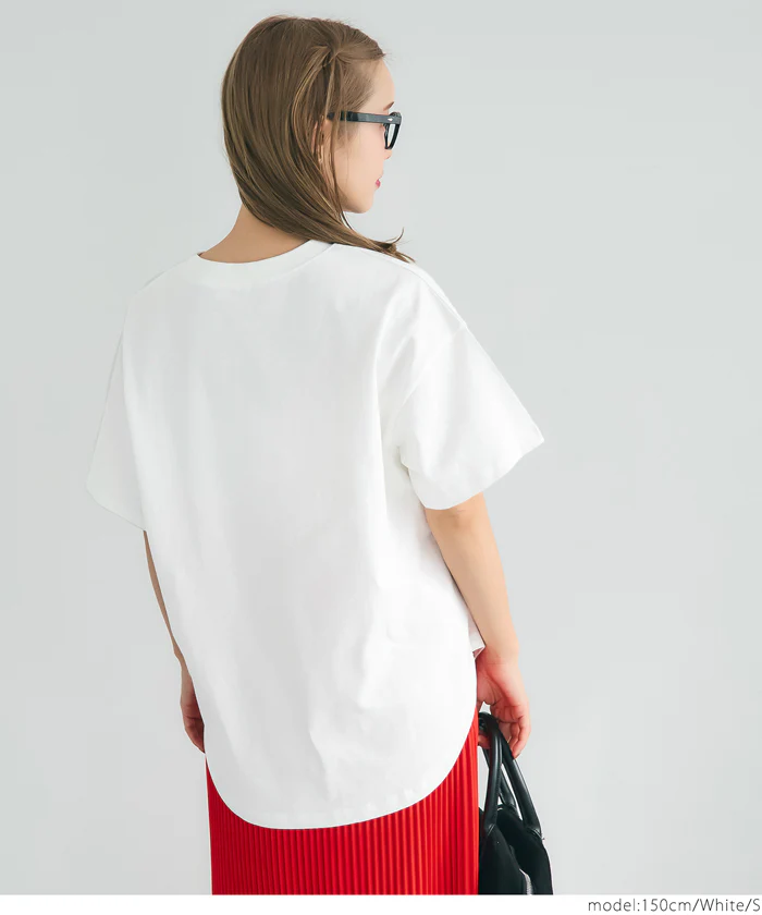 テールカットカレッジビッグTシャツ レディース メール便不可 - Image 4