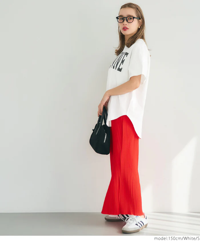 テールカットカレッジビッグTシャツ レディース メール便不可 - Image 5