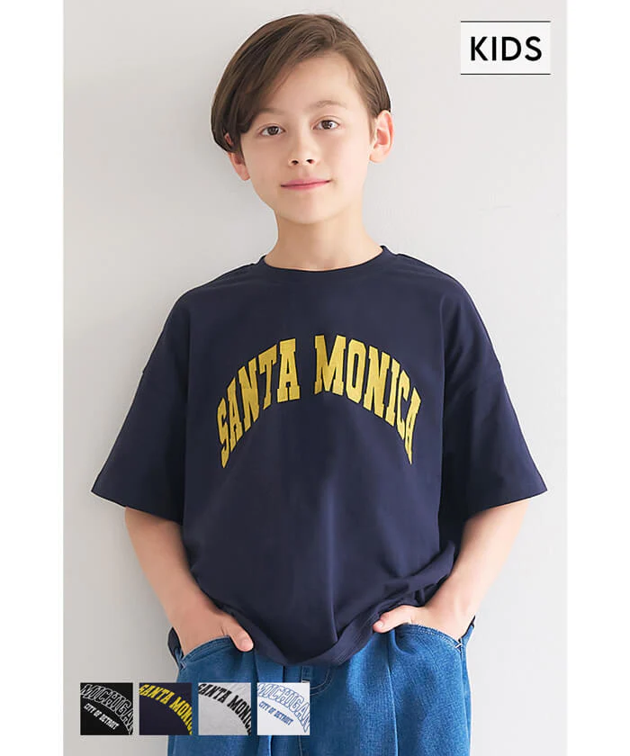 セール★790円→550円カレッジロゴTシャツ キッズ メール便可