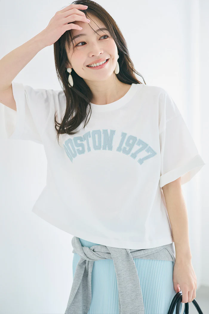 オーバーシルエットロゴTシャツ レディース メール便不可
