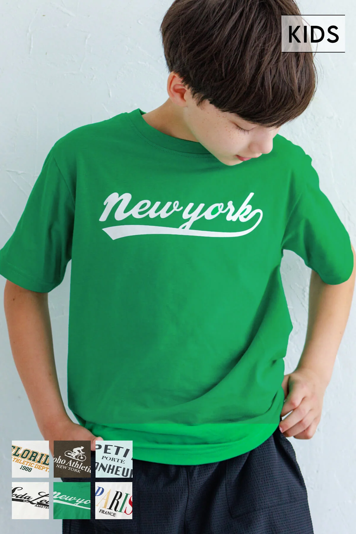 セール★790円→590円 親子お揃いベーシックロゴTシャツ キッズ メール便不可
