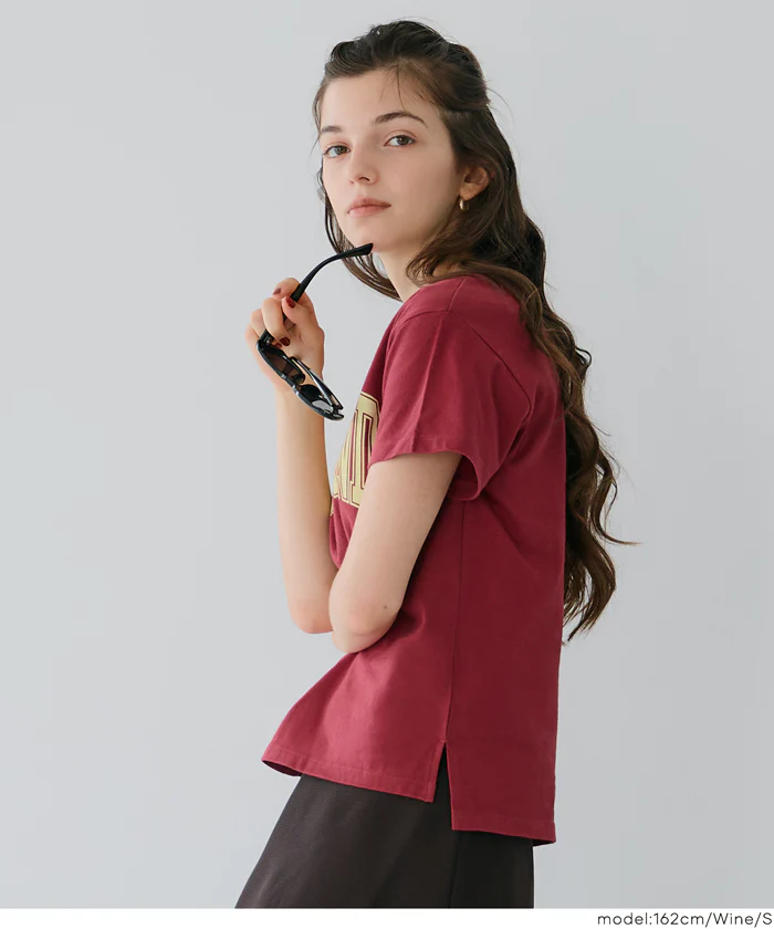 セール★990円→890円 サイドスリットプリントTシャツ レディース メール便不可 - Image 17