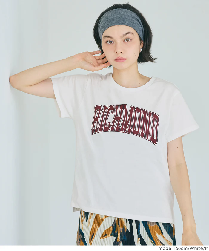セール★990円→890円 サイドスリットプリントTシャツ レディース メール便不可 - Image 3