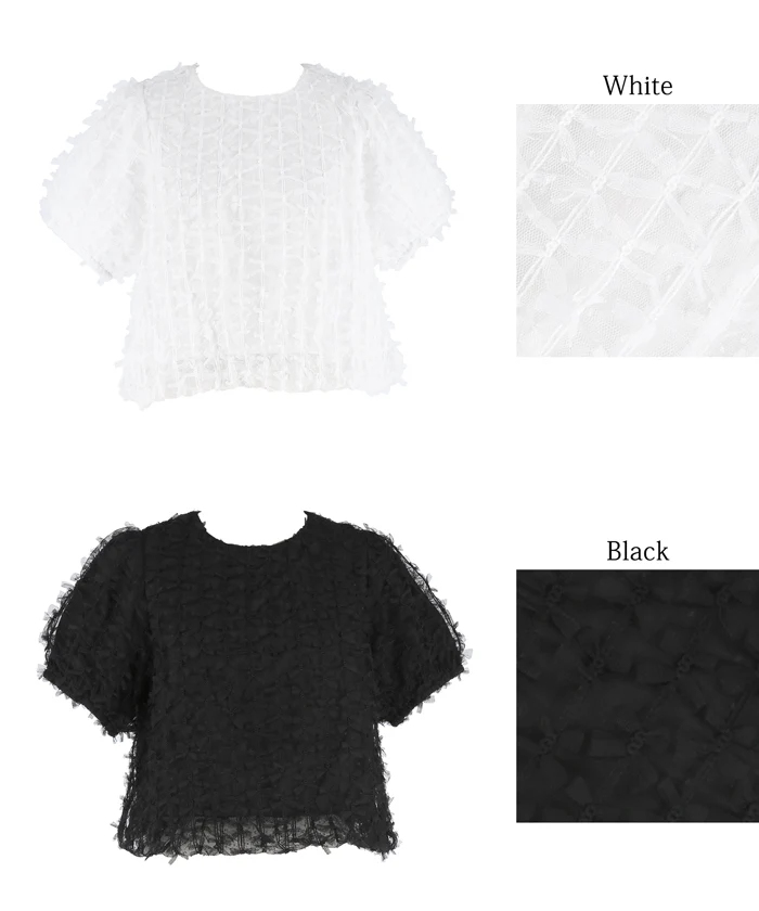 リボンチュールブラウス レディース メール便不可 - Image 15