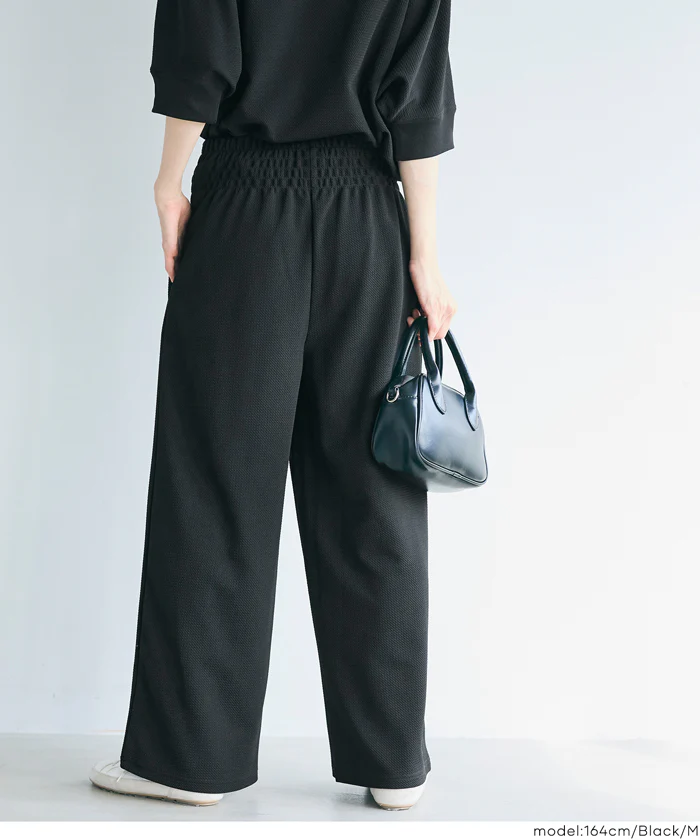 エンボスワイドパンツ レディース メール便不可 - Image 18
