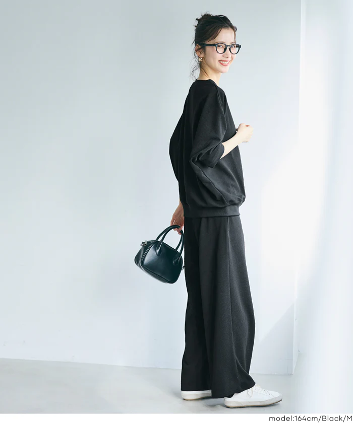 エンボスワイドパンツ レディース メール便不可 - Image 19