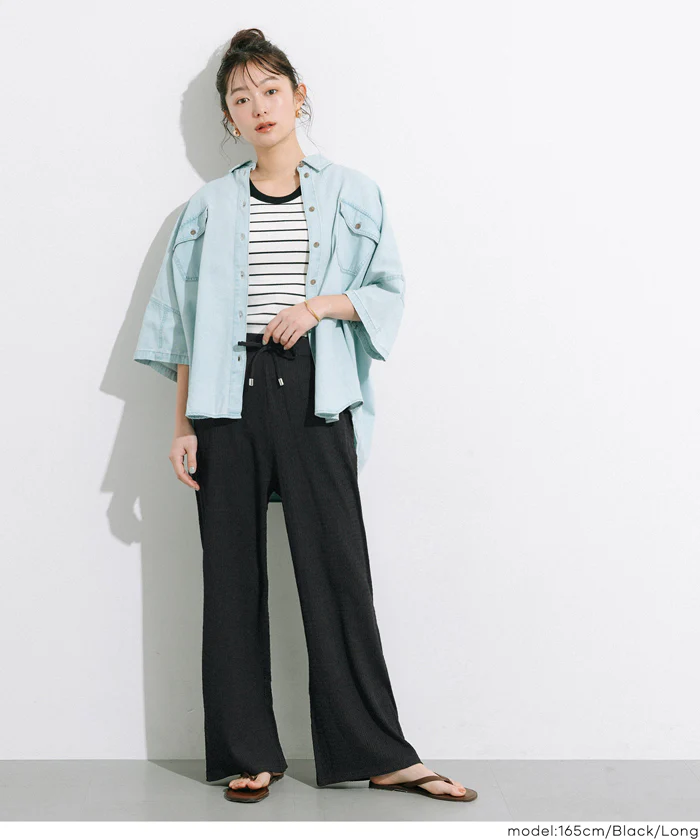 シボシャーリングイージーパンツ レディース メール便不可 - Image 6