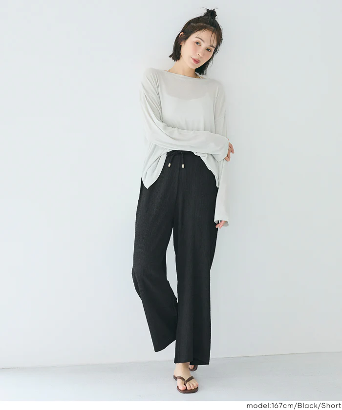 シボシャーリングイージーパンツ レディース メール便不可 - Image 7