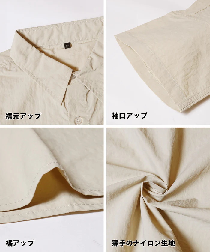 セール★2490円→1990円 シャツ メンズ 撥水 胸ポケット 半袖 前開き フロントボタン ミディアム丈 カジュアル 無地 メール便不可 24ss - Image 12