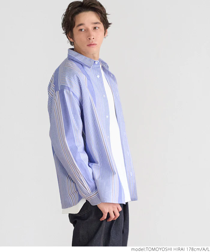 セール★2490円→1290円 コットンオックスリラックスシャツ メンズ メール便不可 - Image 5