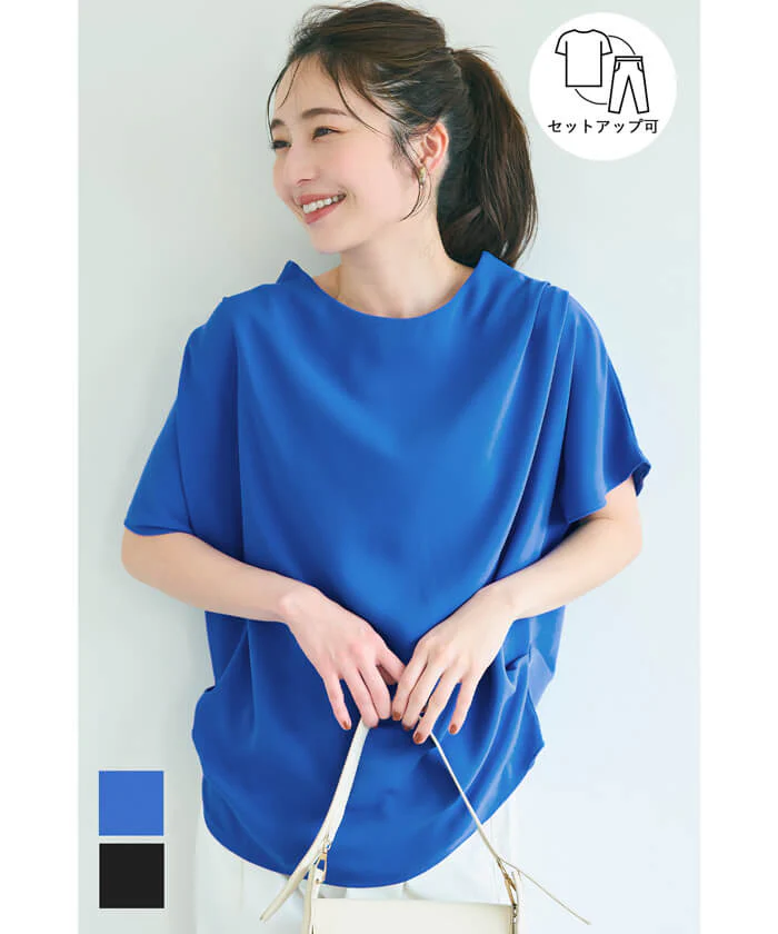 セール★1990円→990円 とろみツイルタックトップス レディース メール便不可