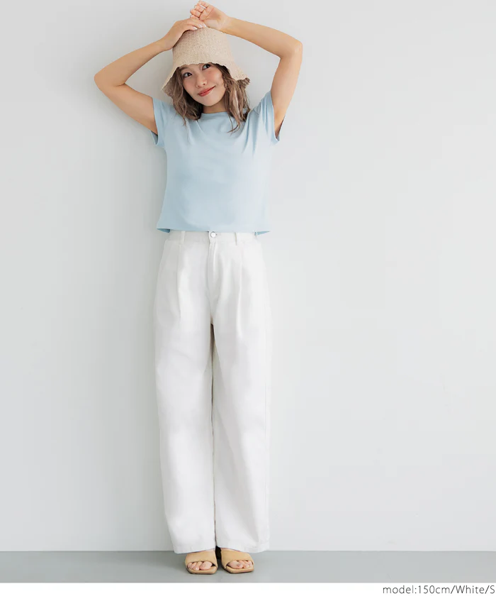 サマーデニムタックパンツ レディース メール便不可 - Image 13
