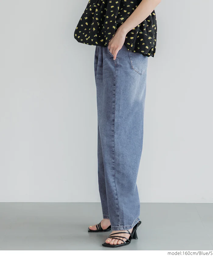 サマーデニムタックパンツ レディース メール便不可 - Image 14