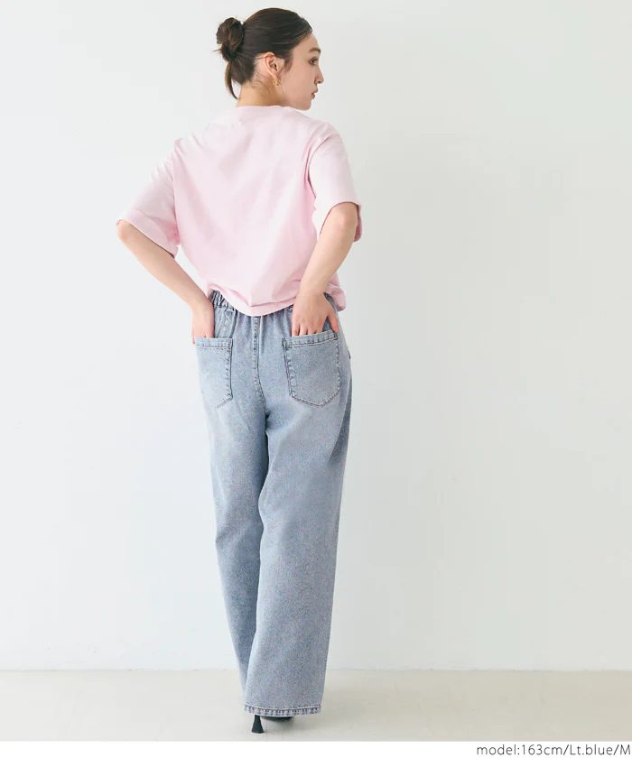 サマーデニムタックパンツ レディース メール便不可 - Image 8