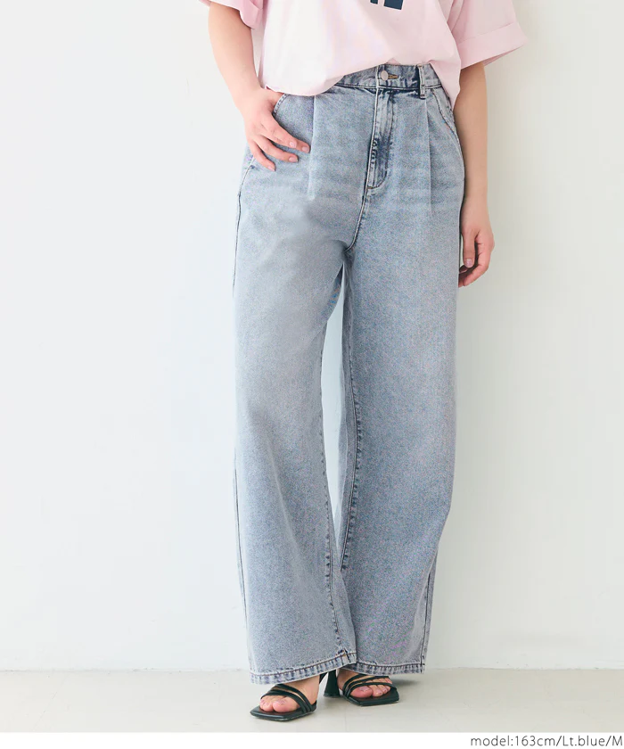 サマーデニムタックパンツ レディース メール便不可 - Image 9