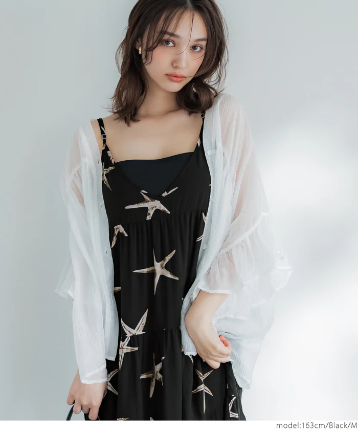 柄ティアードワンピース レディース メール便不可 - Image 9