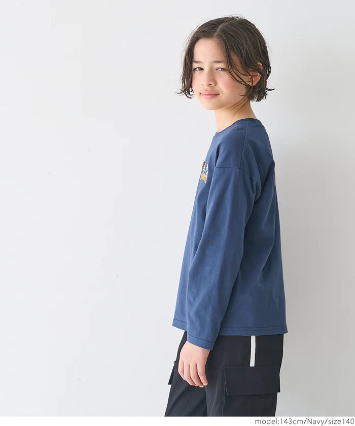 セール★990円→550円 ワンポイント刺繍長袖Tシャツ キッズ メール便可 - Image 10