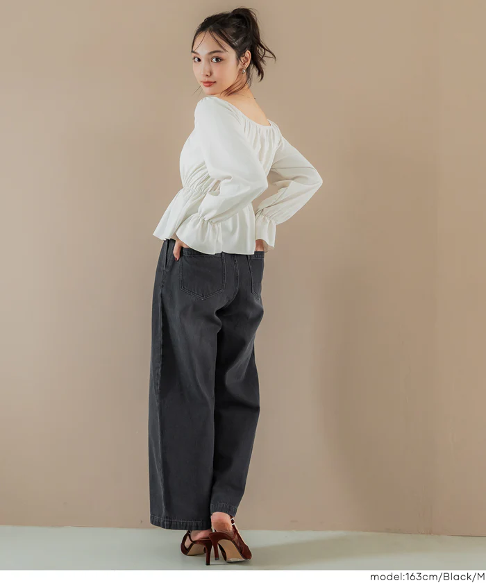 タックデニムパンツ レディース メール便不可 - Image 4