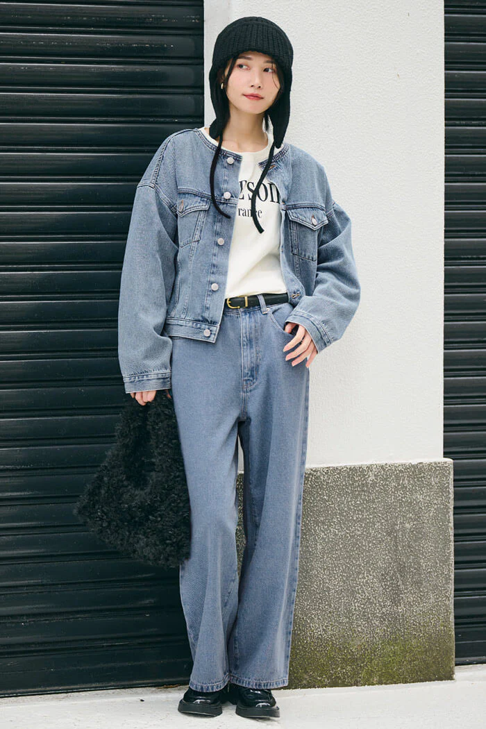 ストレートデニムパンツ レディース メール便不可