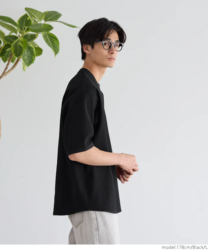 EAZY TEX ワッフルワイドラウンドTシャツ メンズ メール便不可 - Image 11
