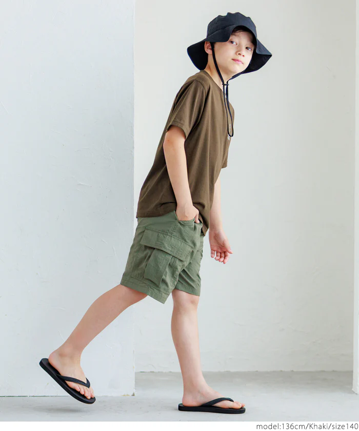 ワッシャーナイロンカーゴハーフパンツ キッズ メール便不可 - Image 12