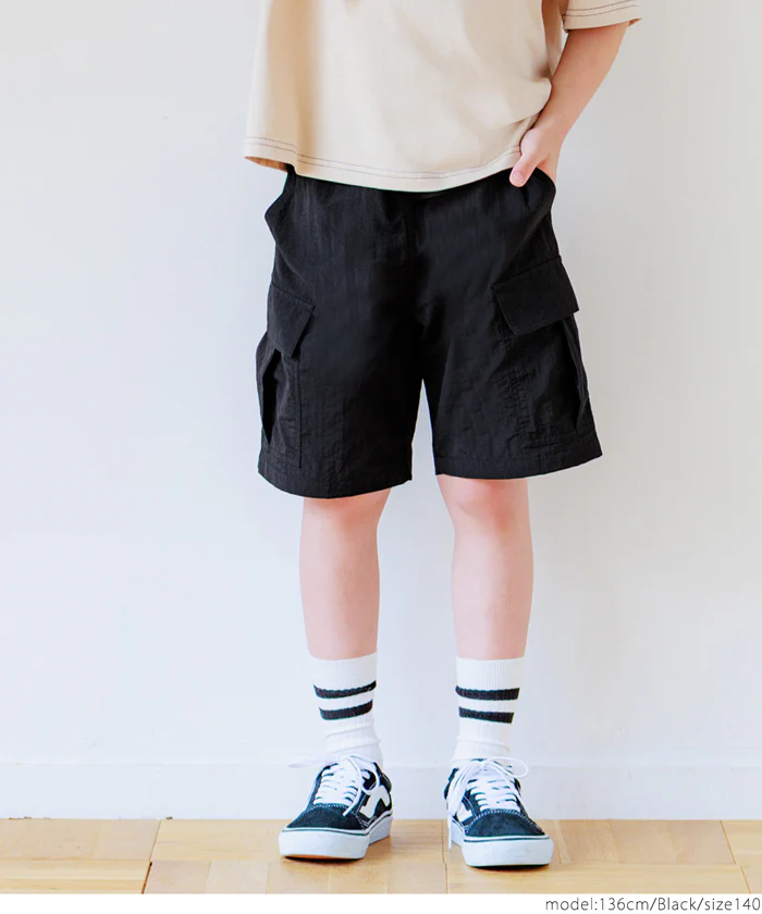ワッシャーナイロンカーゴハーフパンツ キッズ メール便不可 - Image 5