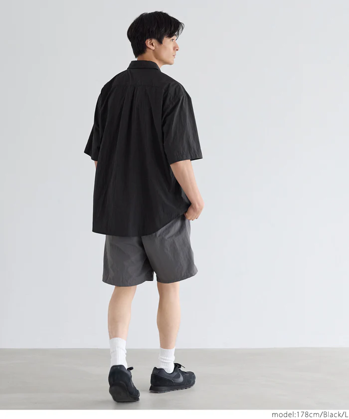 ナイロンワッシャー半袖シャツ メンズ メール便不可 - Image 8