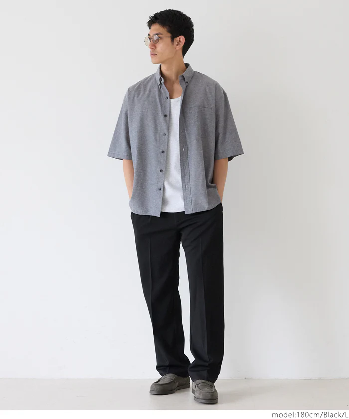 オックスボタンダウン半袖シャツ メンズ メール便不可 - Image 15