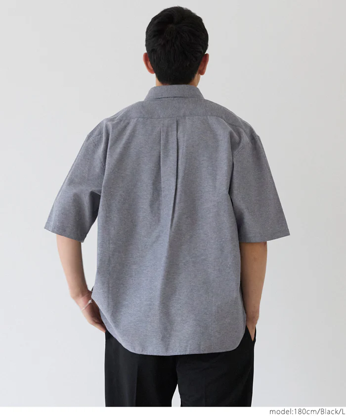 オックスボタンダウン半袖シャツ メンズ メール便不可 - Image 16