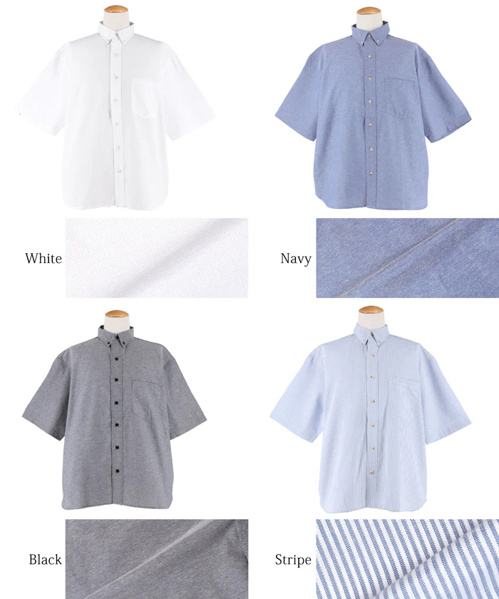 オックスボタンダウン半袖シャツ メンズ メール便不可 - Image 20