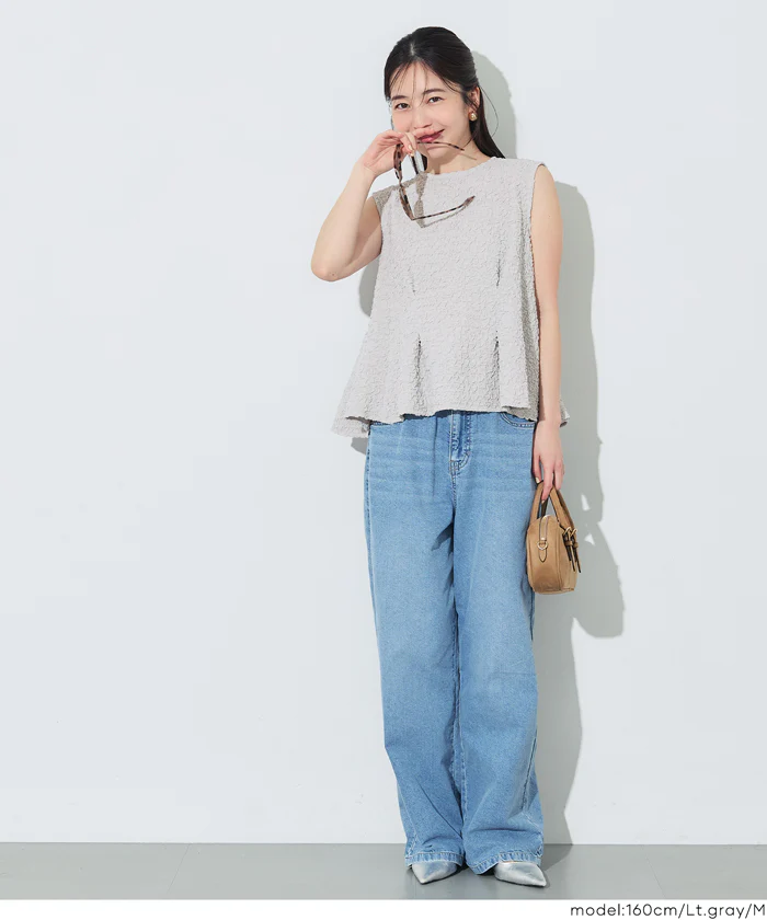 表面感タックブラウス レディース メール便不可 coca コカ - Image 6