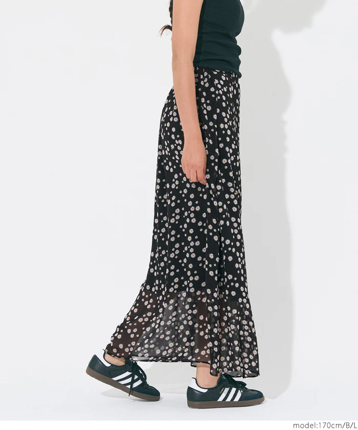 セール★2490円→990円 シフォン花柄スカート レディース メール便不可 - Image 11