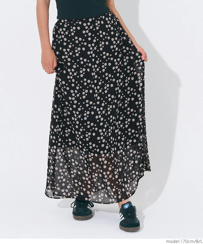 セール★2490円→990円 シフォン花柄スカート レディース メール便不可 - Image 13