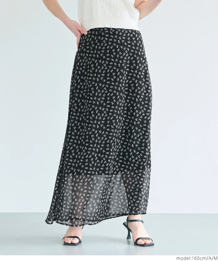 セール★2490円→990円 シフォン花柄スカート レディース メール便不可 - Image 6
