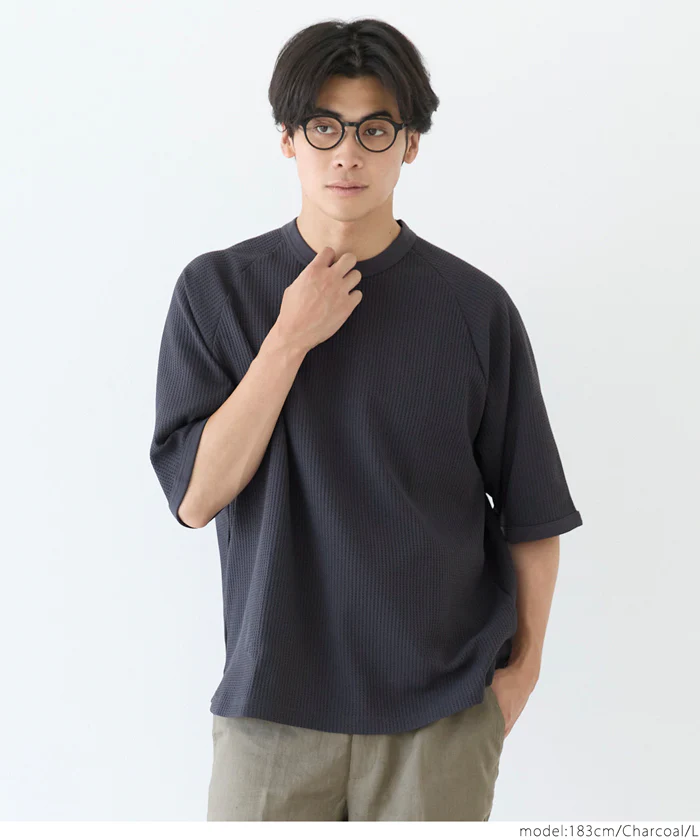 EAZY TEX ワッフルワイドラグランTシャツ メンズ メール便不可 - Image 13