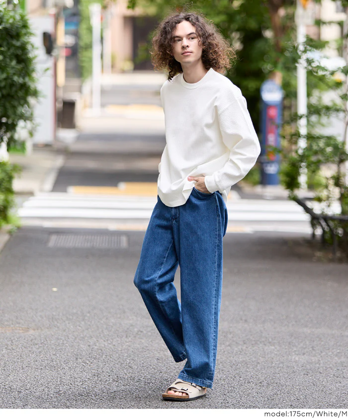 セール★2690円→1490円EAZY TEX ワッフルワイド長袖Tシャツ メンズ メール便不可 - Image 10