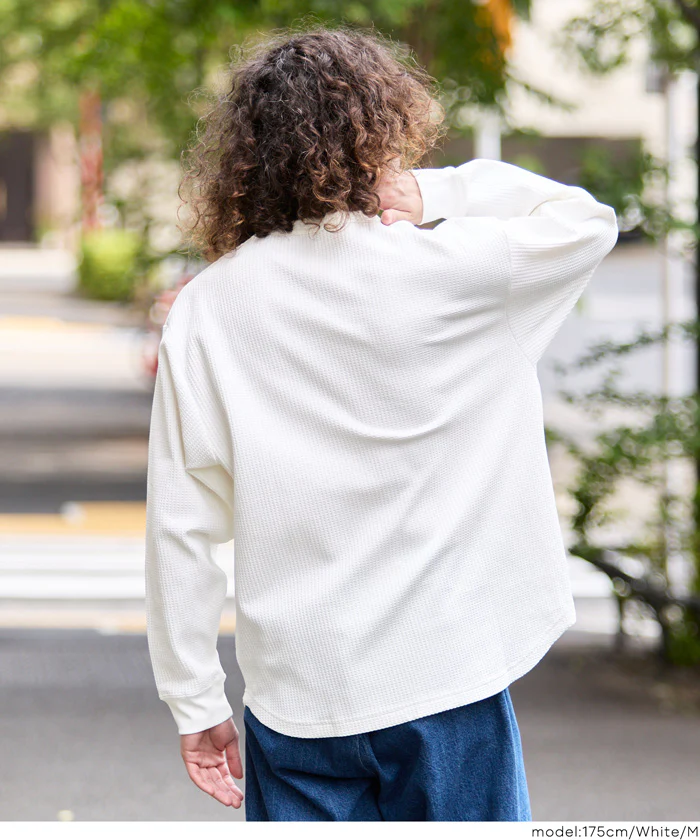 セール★2690円→1490円EAZY TEX ワッフルワイド長袖Tシャツ メンズ メール便不可 - Image 11