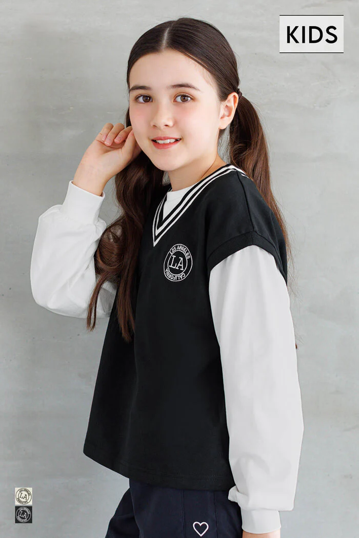 ベストレイヤードTシャツ キッズ メール便不可
