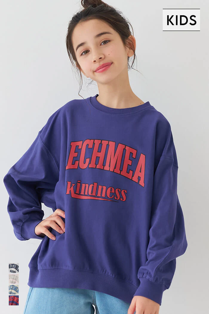 親子お揃いT-スウェットロゴビッグシルエット キッズ メール便不可