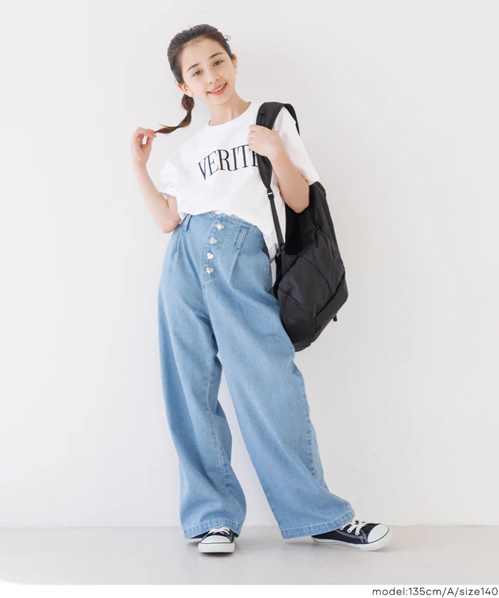 親子お揃いクルーネックロゴTシャツ キッズ メール便不可 - Image 10