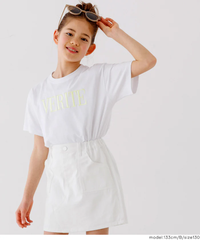 親子お揃いクルーネックロゴTシャツ キッズ メール便不可 - Image 13