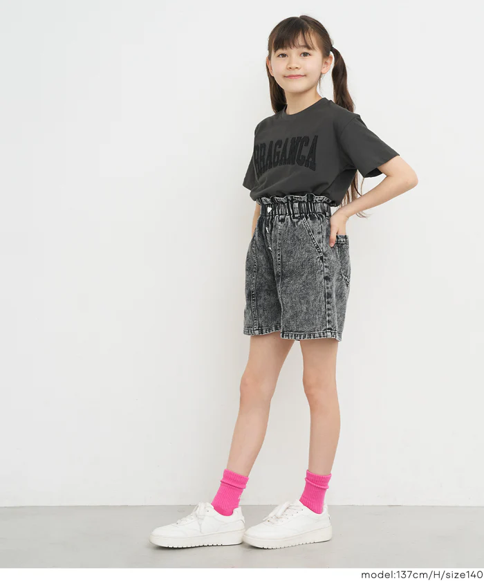 親子お揃いクルーネックロゴTシャツ キッズ メール便不可 - Image 4