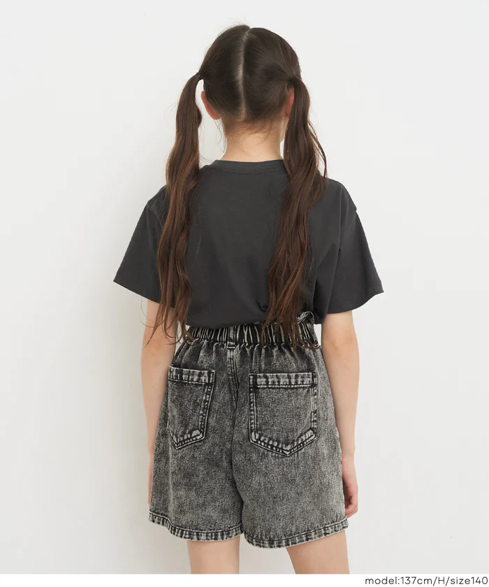 親子お揃いクルーネックロゴTシャツ キッズ メール便不可 - Image 5