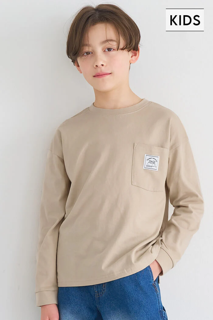 ネームポケット長袖Tシャツ キッズ メール便不可